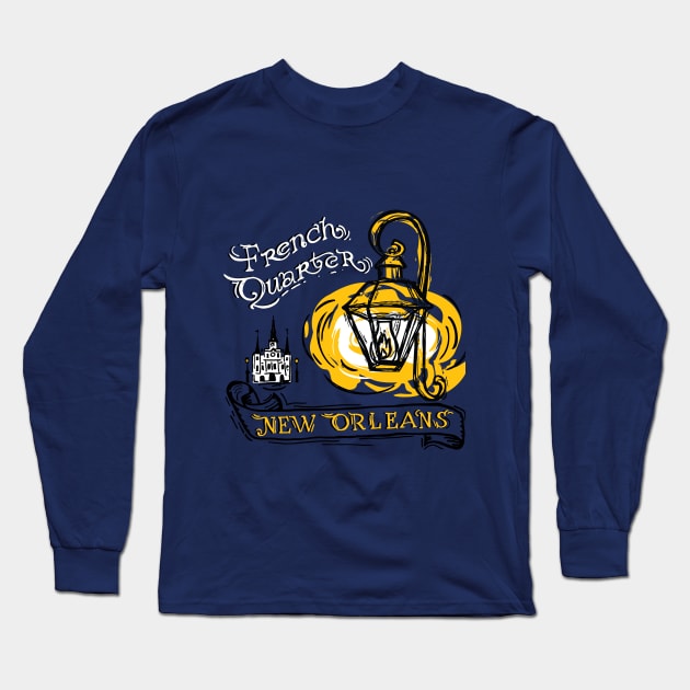 French Quarter New Orleans Long Sleeve T-Shirt by gentlemanjoan